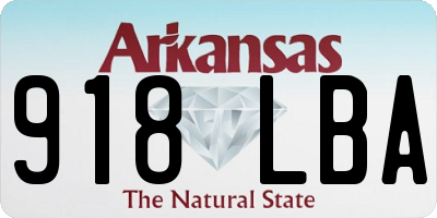 AR license plate 918LBA