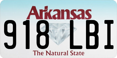 AR license plate 918LBI