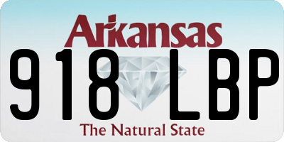 AR license plate 918LBP