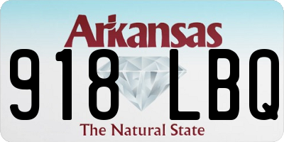 AR license plate 918LBQ