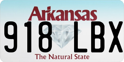 AR license plate 918LBX