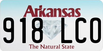AR license plate 918LCO