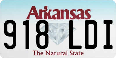 AR license plate 918LDI