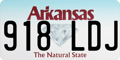 AR license plate 918LDJ