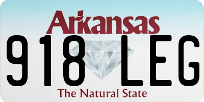 AR license plate 918LEG