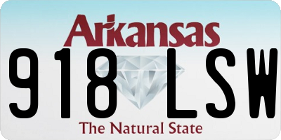 AR license plate 918LSW