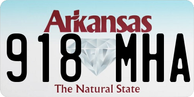 AR license plate 918MHA