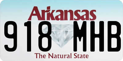 AR license plate 918MHB