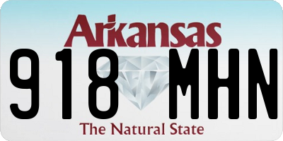AR license plate 918MHN