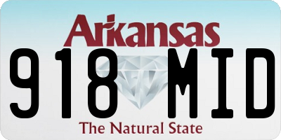 AR license plate 918MID