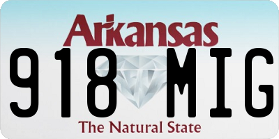 AR license plate 918MIG