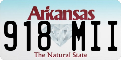 AR license plate 918MII