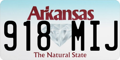 AR license plate 918MIJ