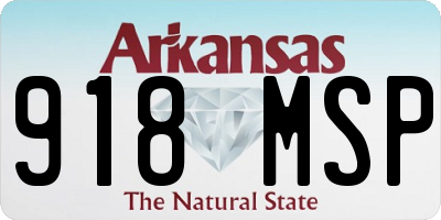 AR license plate 918MSP
