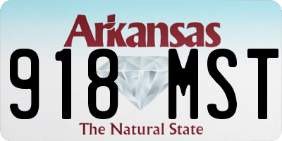 AR license plate 918MST