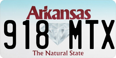 AR license plate 918MTX