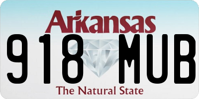 AR license plate 918MUB