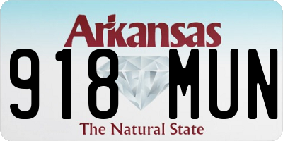 AR license plate 918MUN