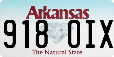 AR license plate 918OIX