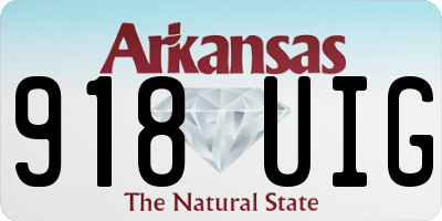 AR license plate 918UIG