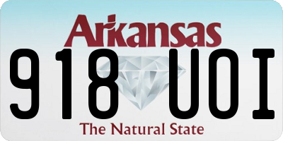 AR license plate 918UOI