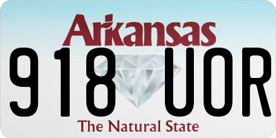 AR license plate 918UOR