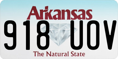 AR license plate 918UOV