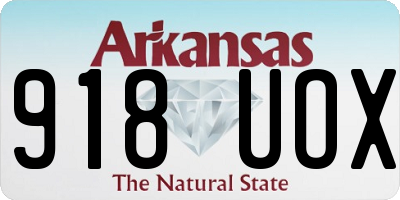 AR license plate 918UOX