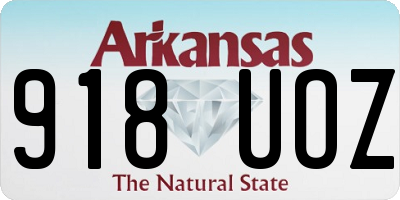 AR license plate 918UOZ