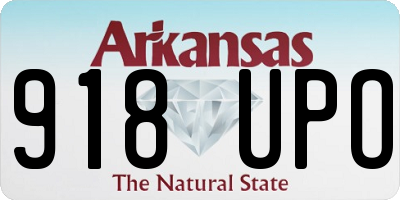 AR license plate 918UPO