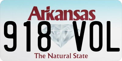 AR license plate 918VOL