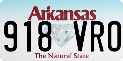 AR license plate 918VRO