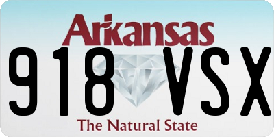 AR license plate 918VSX