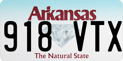 AR license plate 918VTX