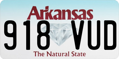 AR license plate 918VUD