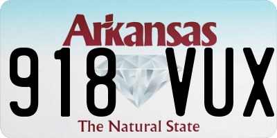 AR license plate 918VUX