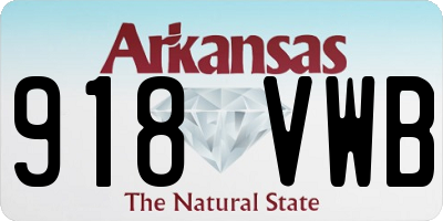 AR license plate 918VWB