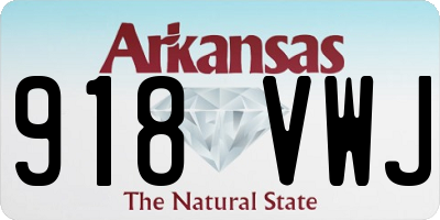 AR license plate 918VWJ