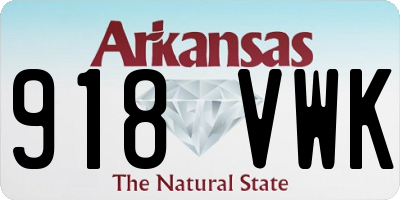 AR license plate 918VWK