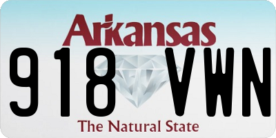 AR license plate 918VWN