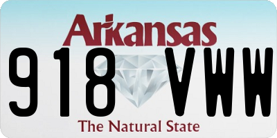 AR license plate 918VWW