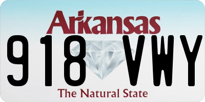 AR license plate 918VWY