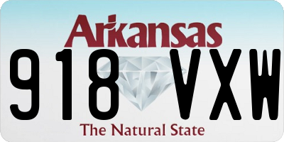 AR license plate 918VXW