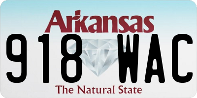 AR license plate 918WAC