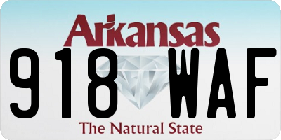 AR license plate 918WAF