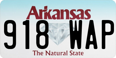 AR license plate 918WAP