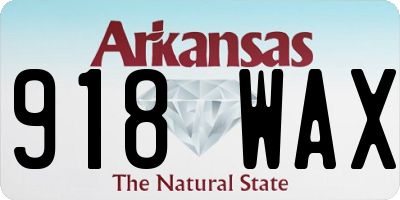 AR license plate 918WAX
