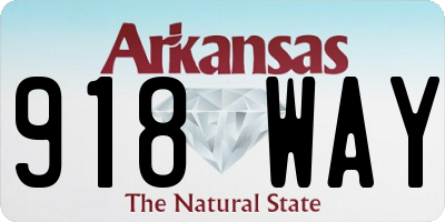 AR license plate 918WAY