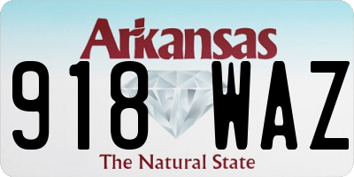 AR license plate 918WAZ