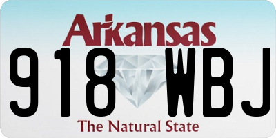 AR license plate 918WBJ